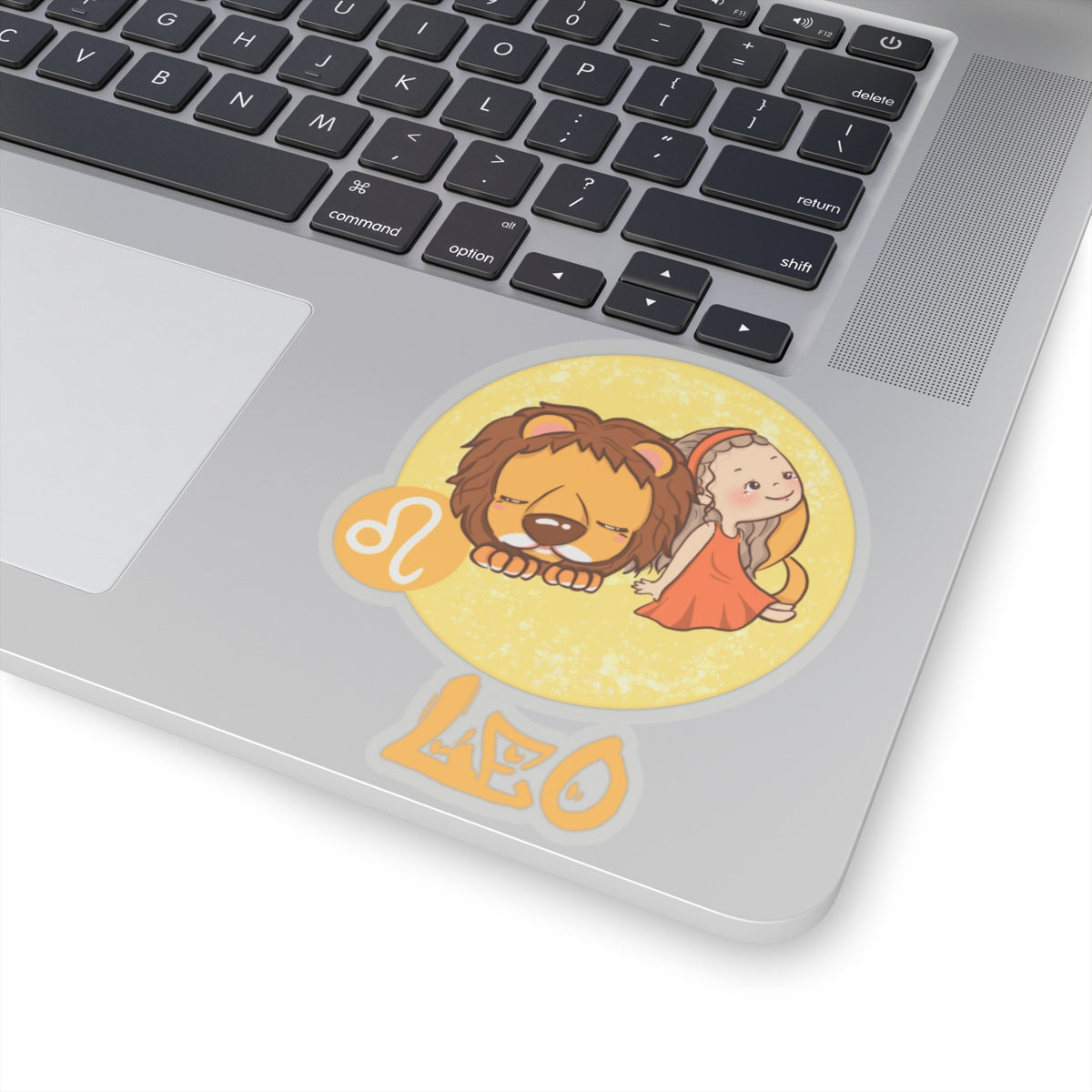 Leo Chibi Girl & Lion, Kiss-Cut Stickers