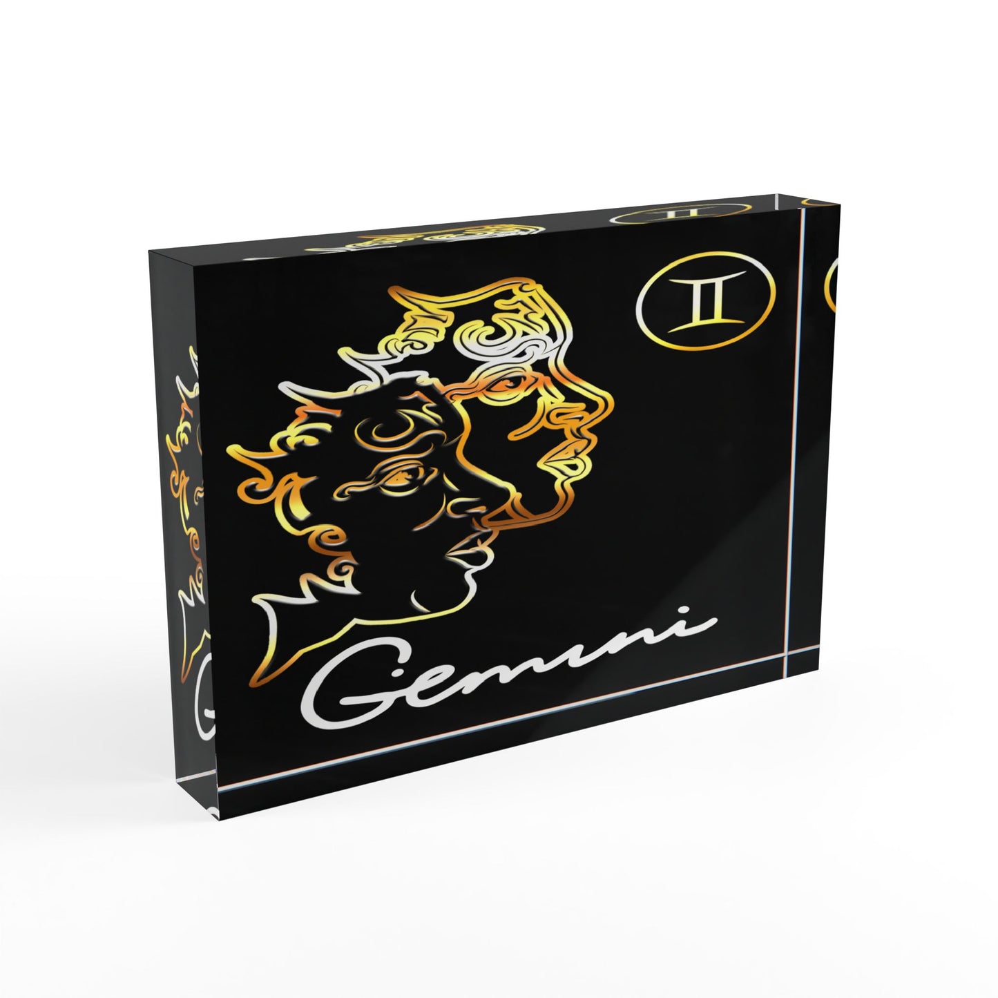 Gemini Twins Photo Block, Black