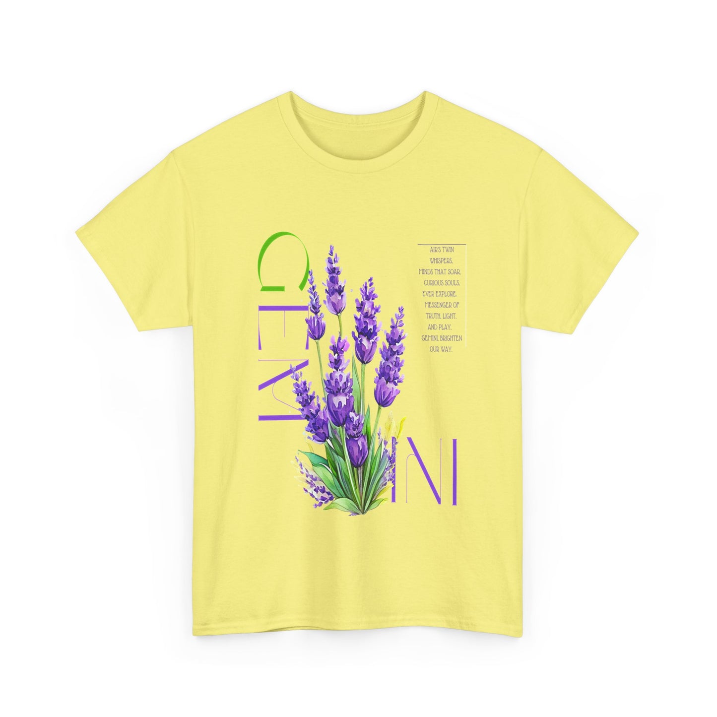 Gemini Lavender, Unisex Heavy Cotton Tee