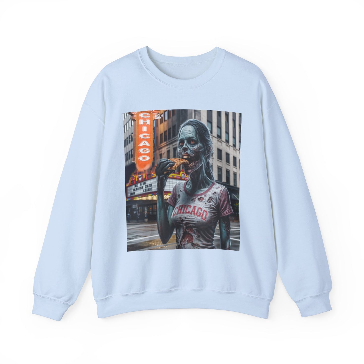 Chicago Halloween Zombie, Unisex Heavy Blend™ Crewneck Sweatshirt