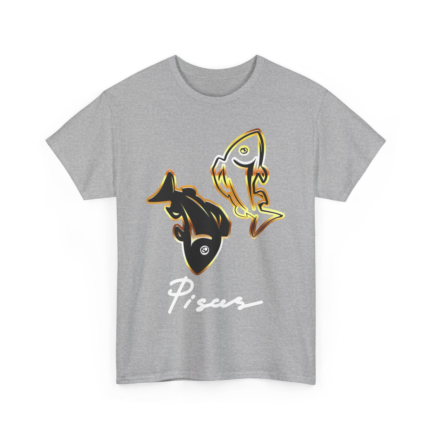 Pisces Fish, Unisex Heavy Cotton Tee