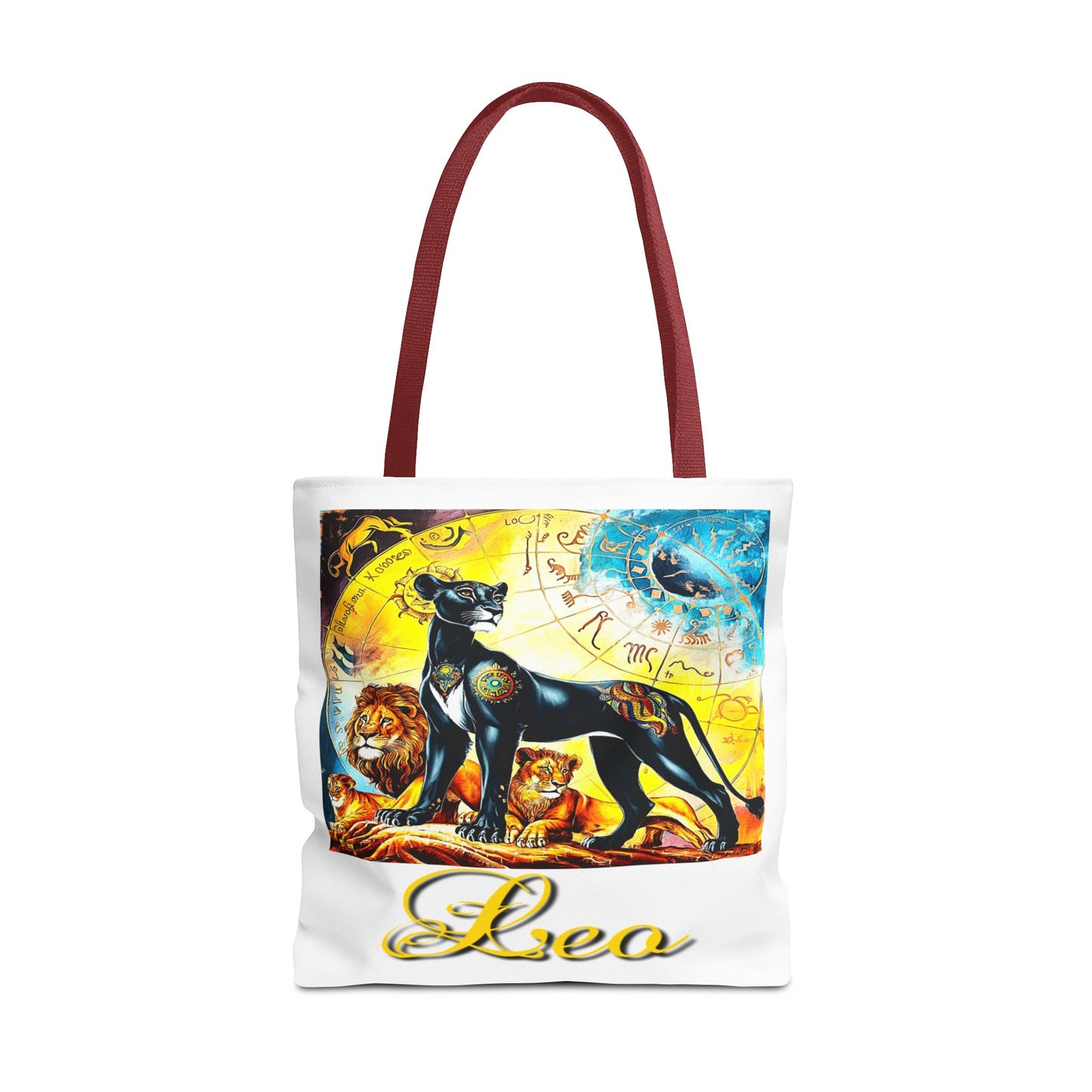 Leo White Tote Bag, 3 Sizes