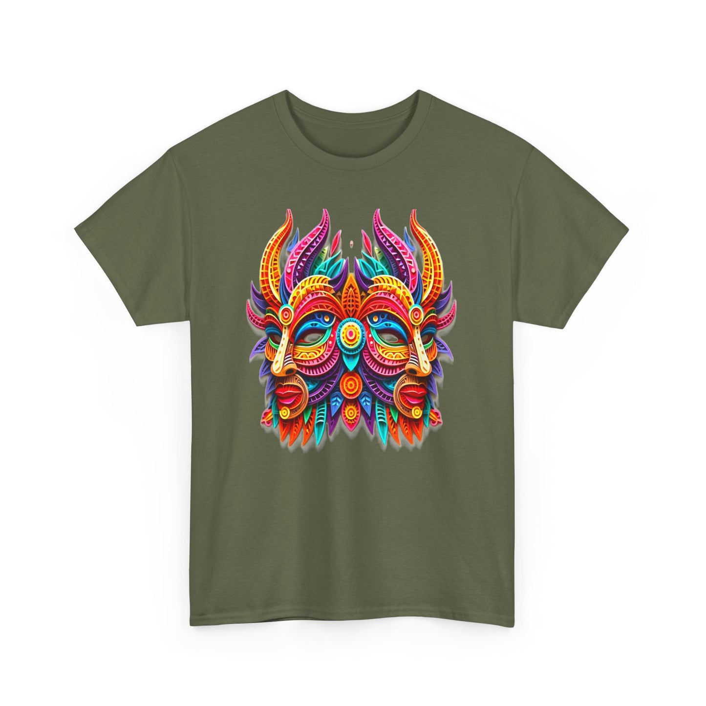 Gemini Mask, Unisex Heavy Cotton Tee