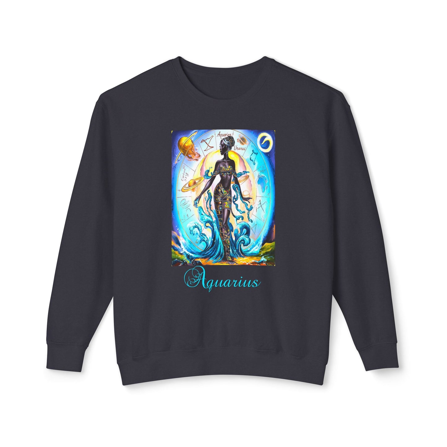 Aquarius, Unisex Lightweight Crewneck Sweatshirt