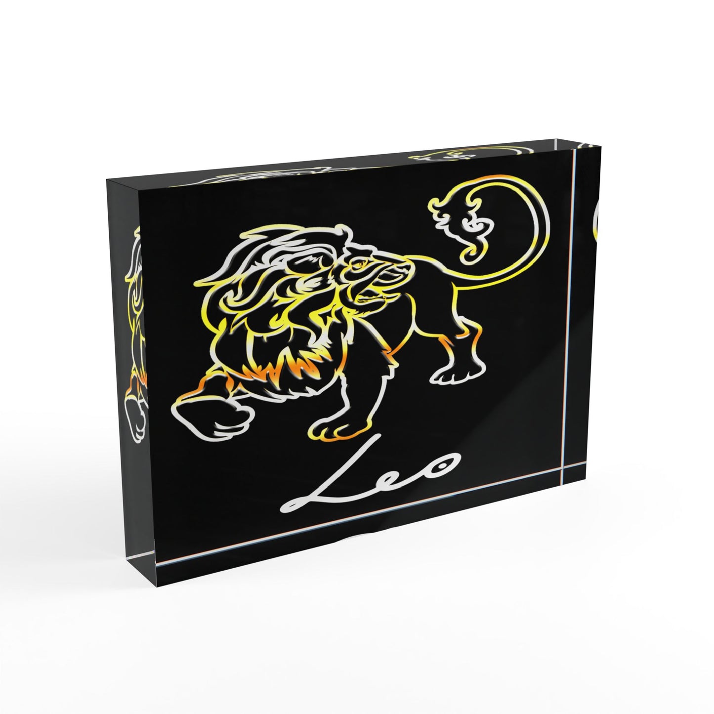 Leo Lion Photo Block, Black