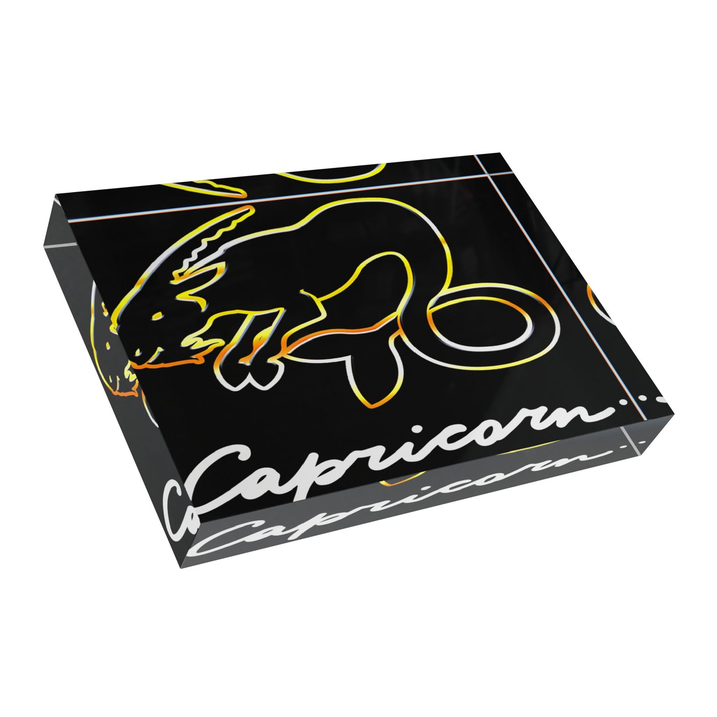 Capricorn Goat, Photo Block (Black)