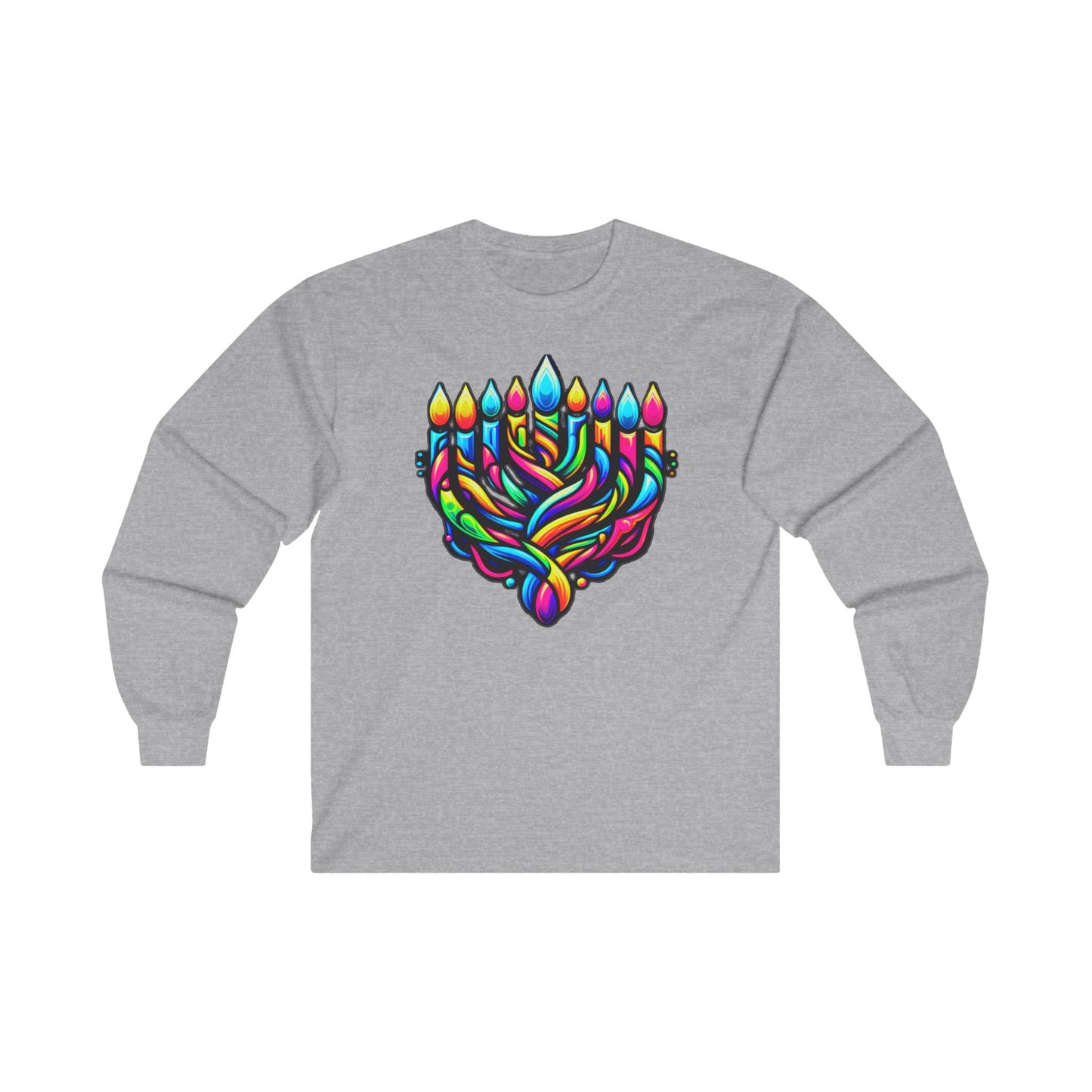 Chanuka Menorah, Unisex Ultra Cotton Long Sleeve Tee