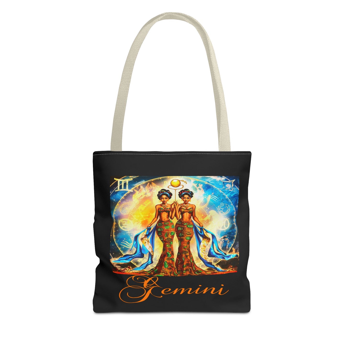 Gemini III Black Tote Bag, 3 Sizes