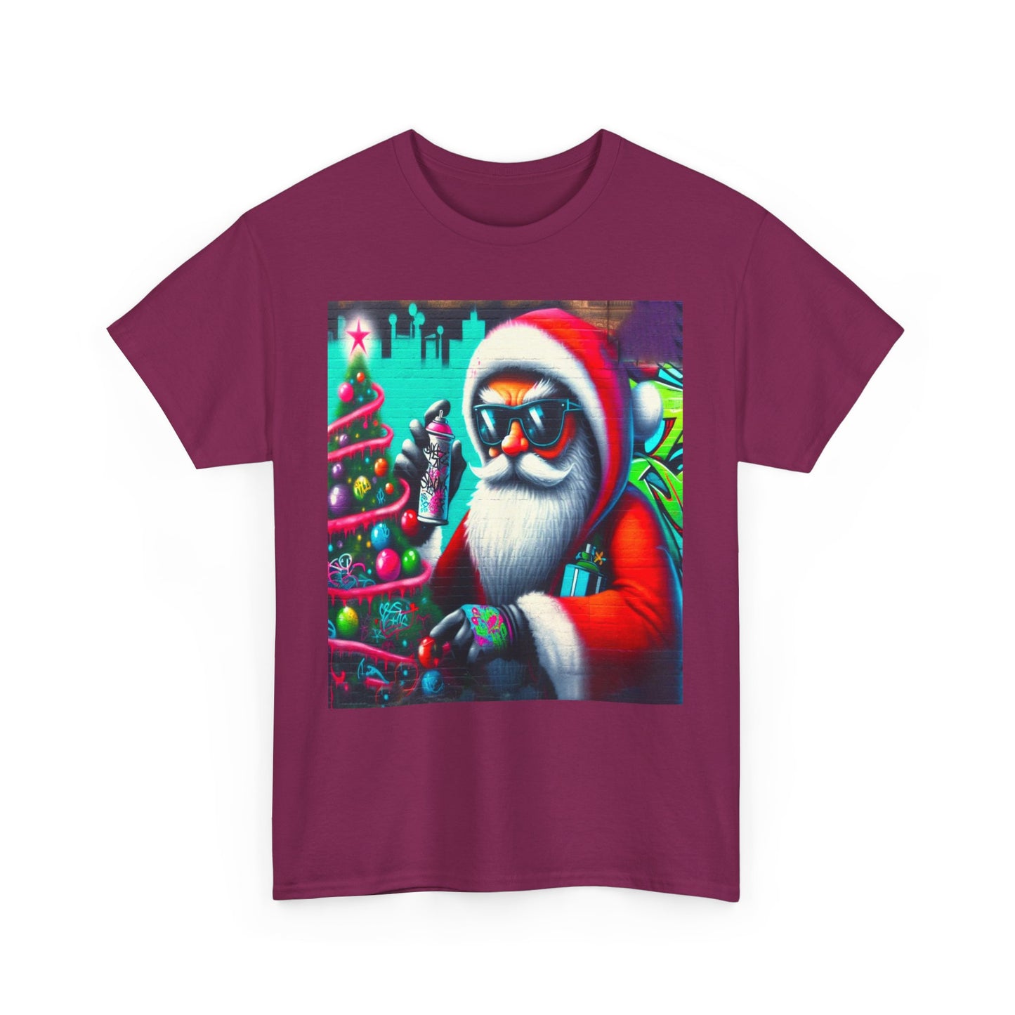 Graffiti Santa II, Unisex Heavy Cotton Tee