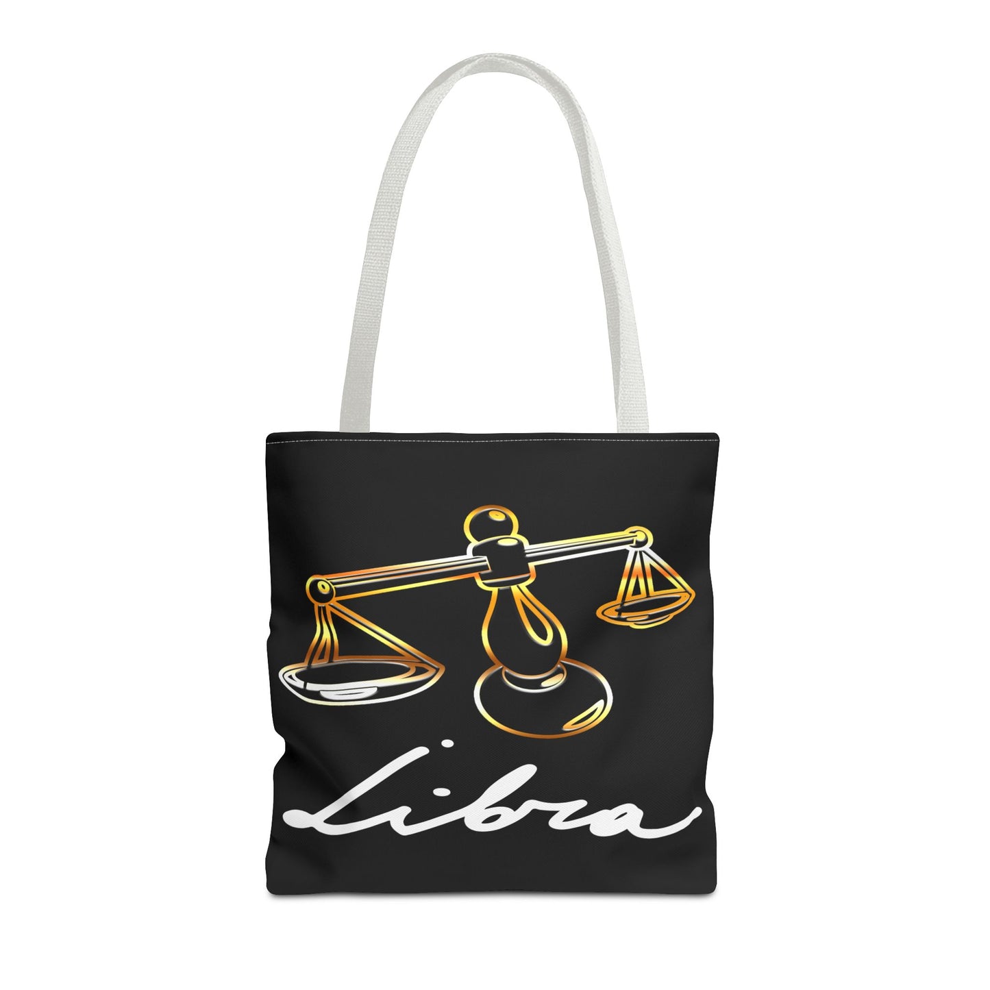 Libra Scales Black Tote Bag, 3 Sizes