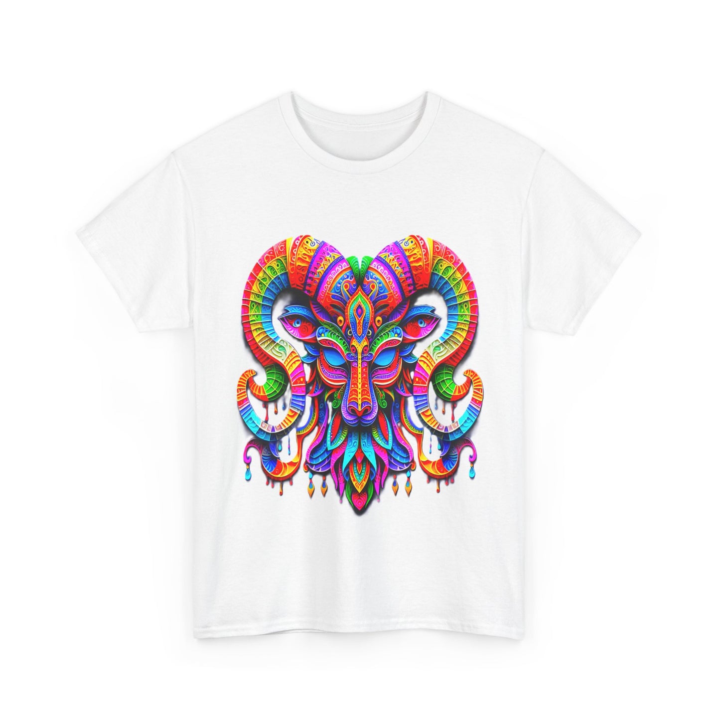 Capricorn Mask, Unisex Heavy Cotton Tee