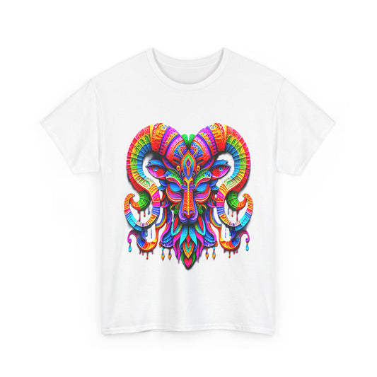 Capricorn Mask, Unisex Heavy Cotton Tee