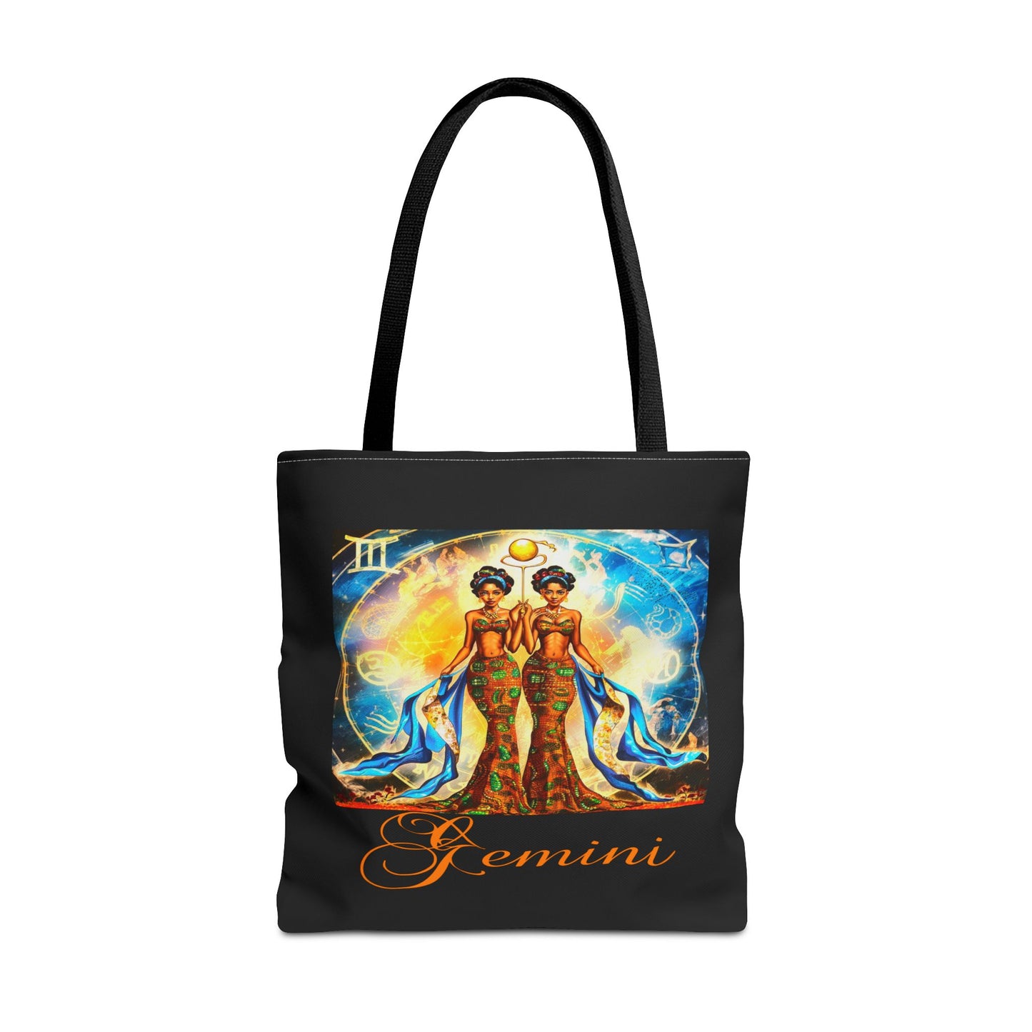 Gemini III Black Tote Bag, 3 Sizes