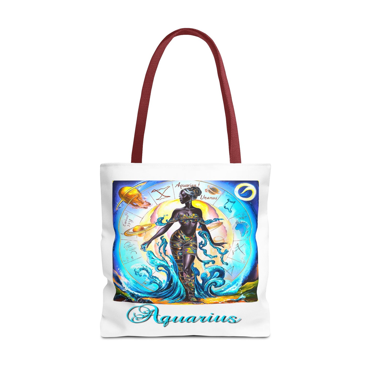 Aquarius White Tote Bag, 3 Sizes