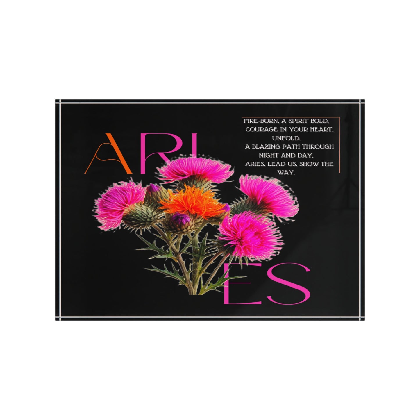 Aries Thistle, Photo Block (Black)