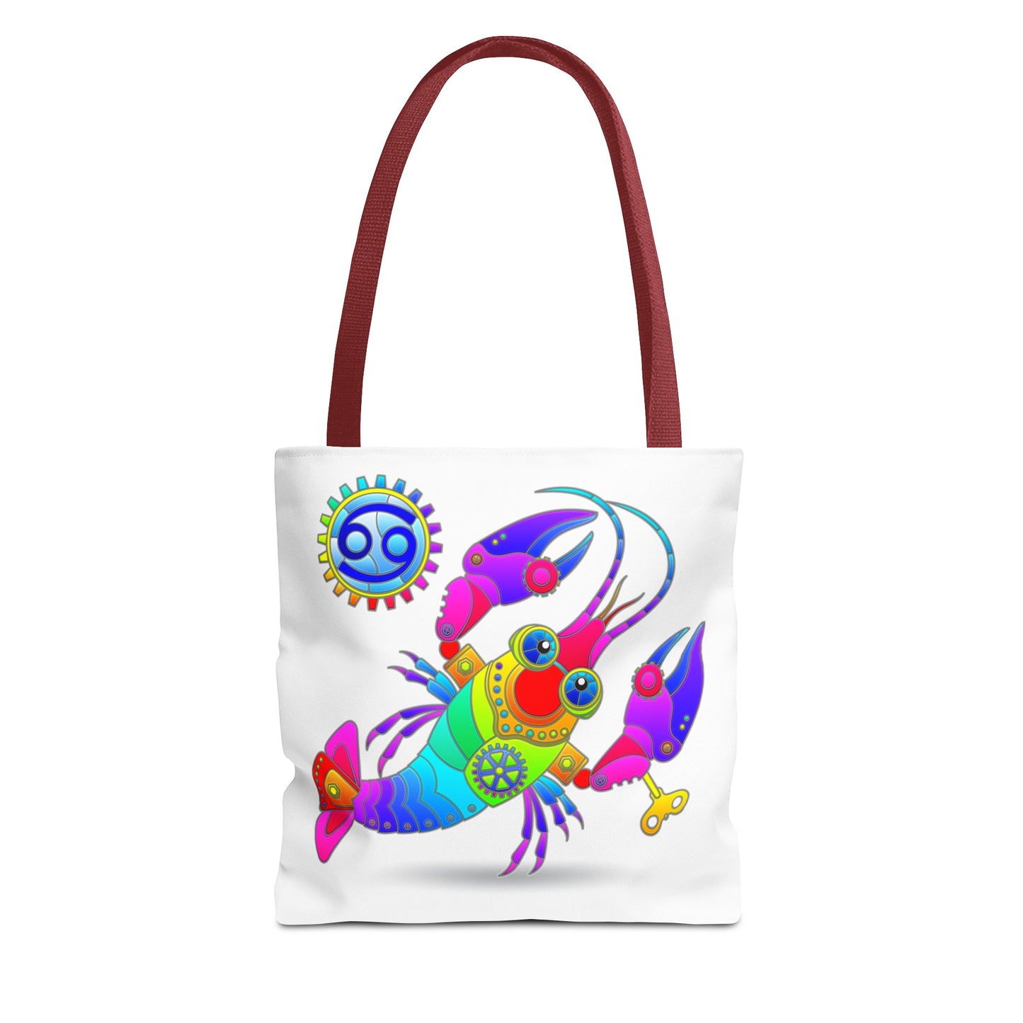 Cancer Rainbow Steampunk, White Tote Bag