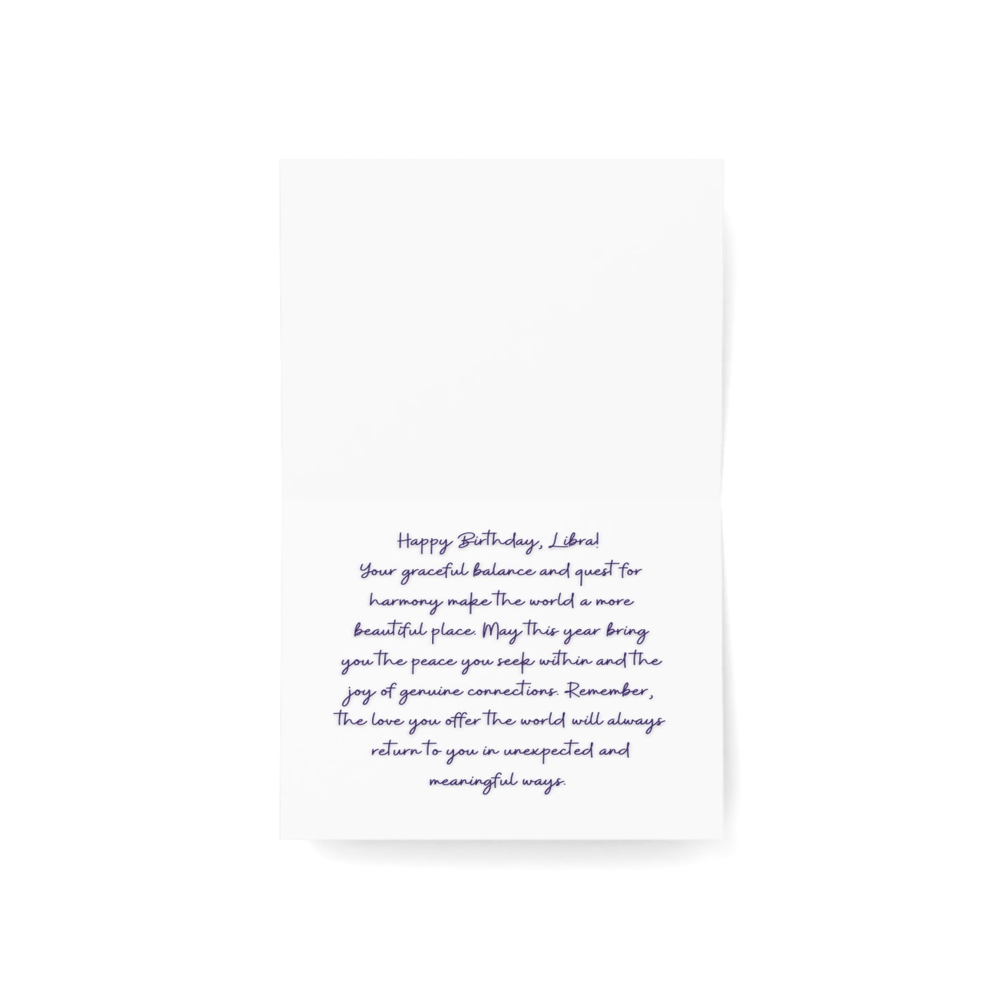 Libra Scales Birthday Cards (1, 10, 30, and 50pcs)