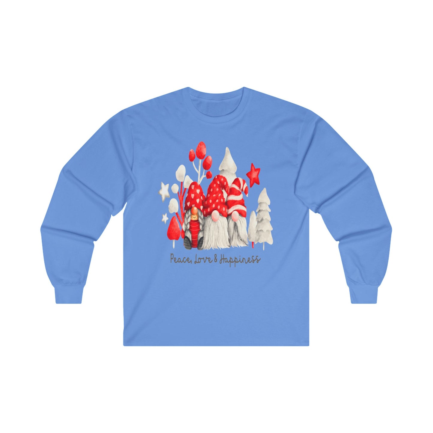 Peace, Love & Happiness Gnomes, Unisex Ultra Cotton Long Sleeve Tee