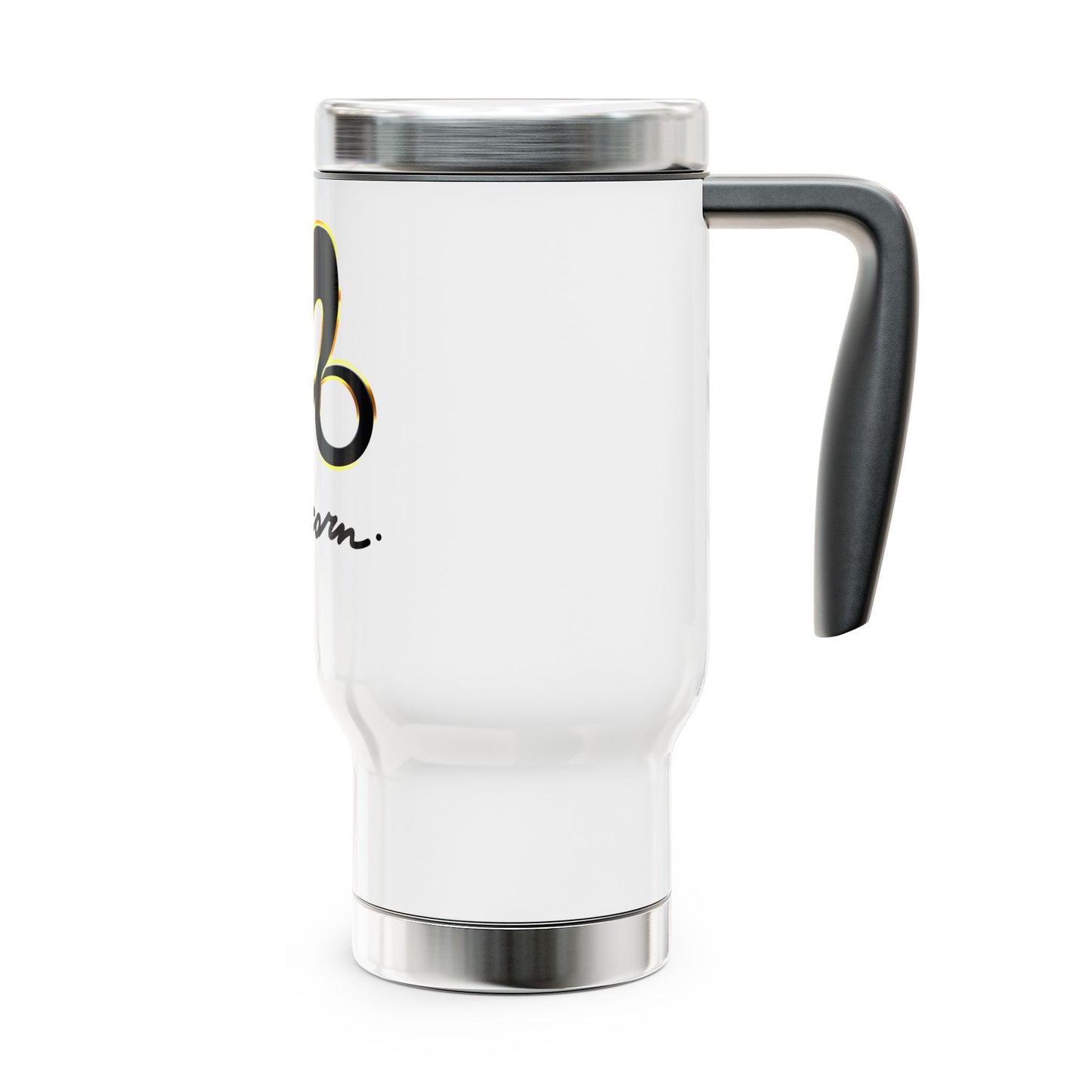 Capricorn Goat, Stainless Steel Travel Mug with Handle, 14oz