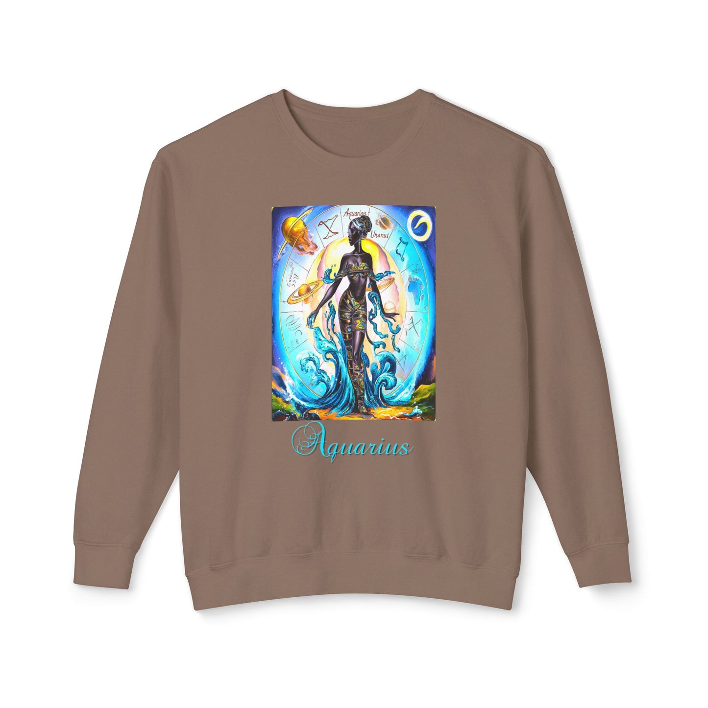 Aquarius, Unisex Lightweight Crewneck Sweatshirt