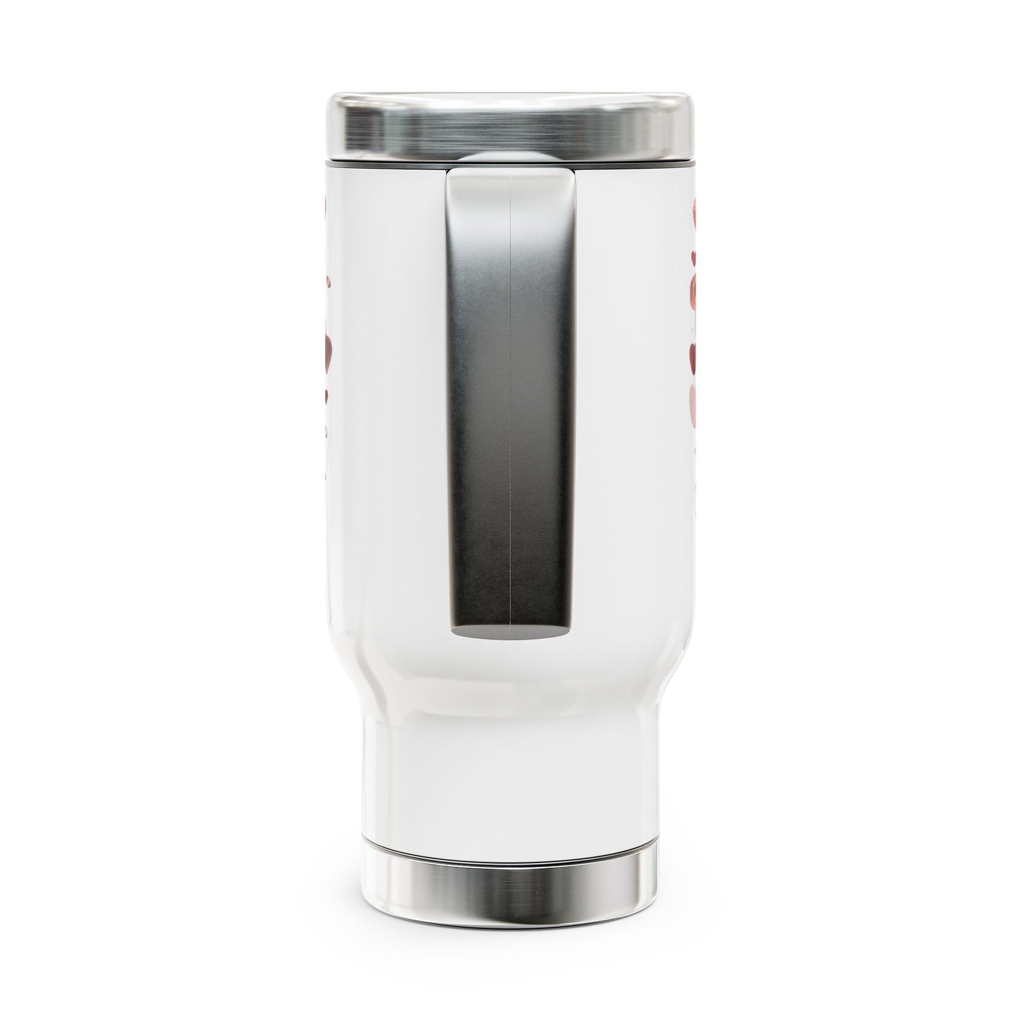 3D Love, Stainless Steel Travel Mug with Handle, 14oz