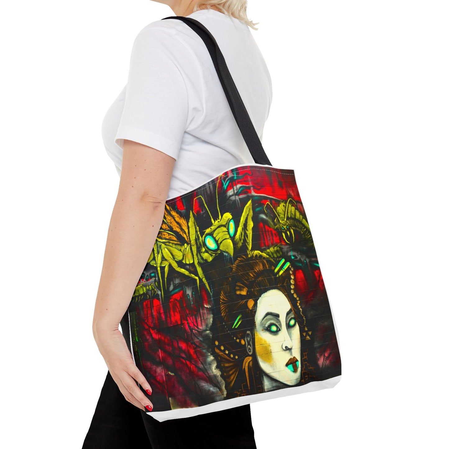 Alien Grasshopper Tote Bag, 3 Sizes