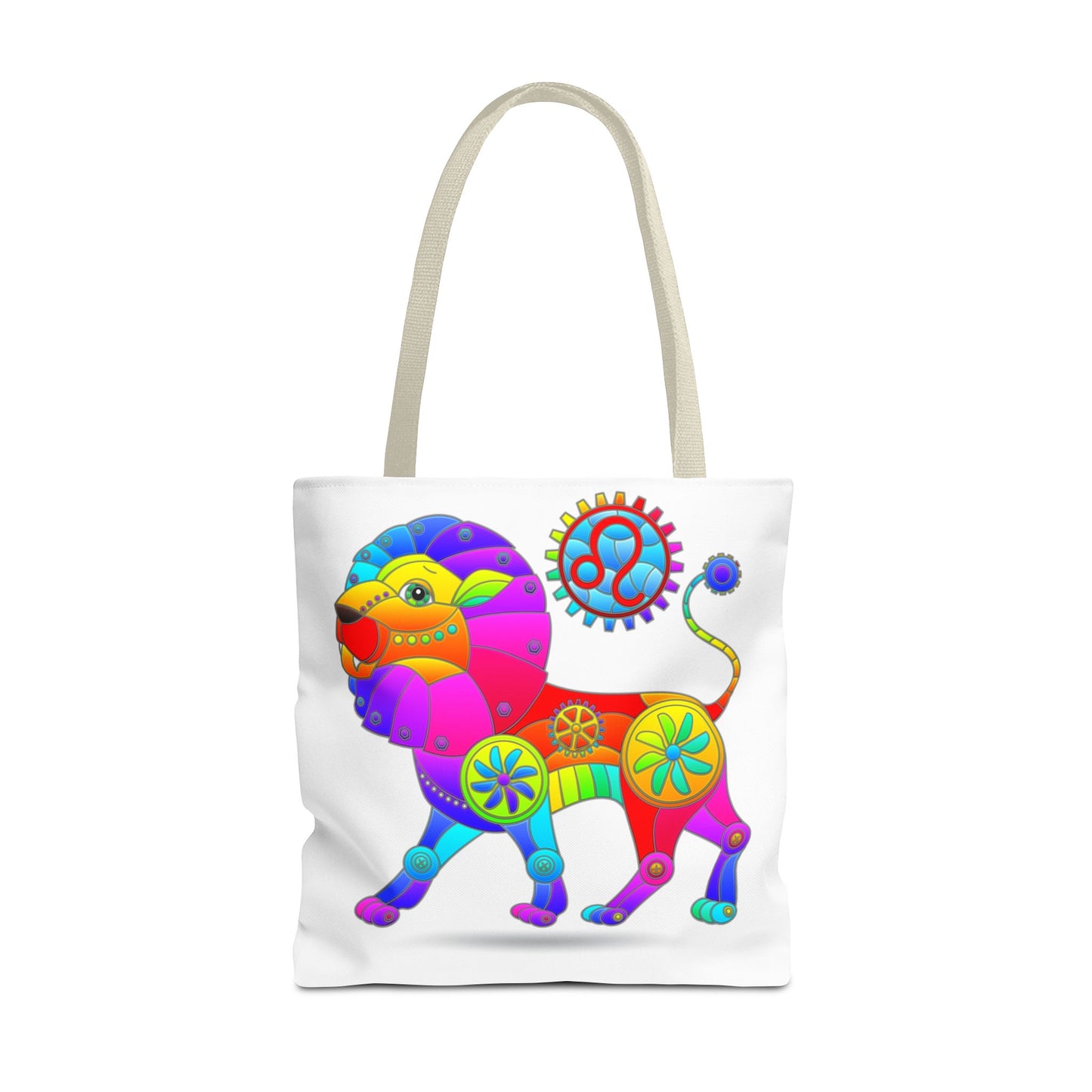 Leo Rainbow Steampunk, White Tote Bag