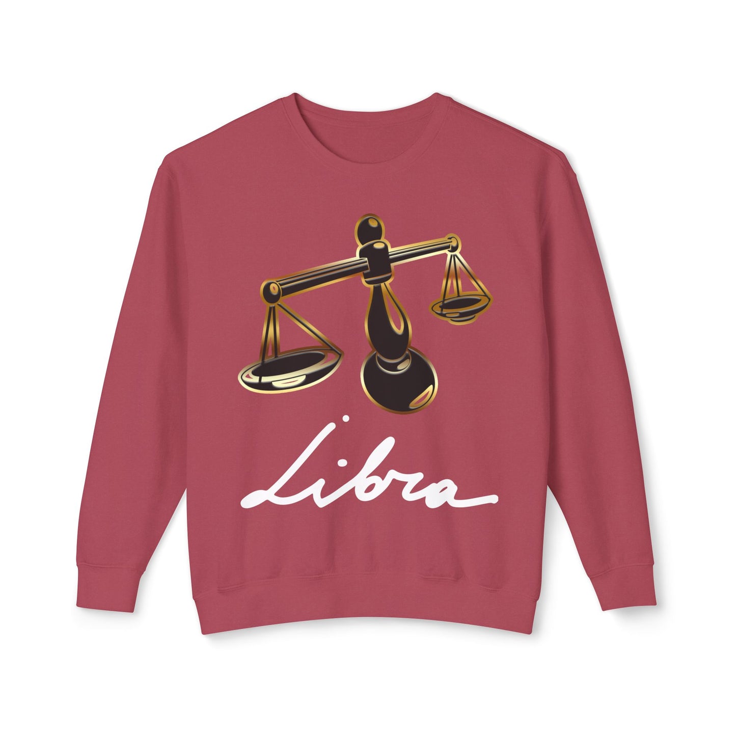 Libra Scales, Unisex Lightweight Crewneck Sweatshirt