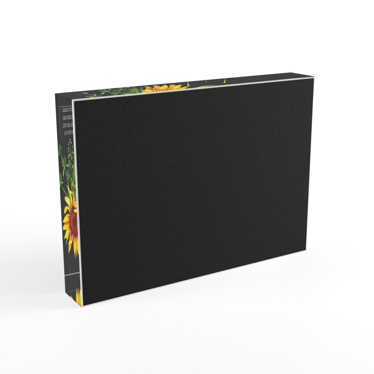 Leo Sunflowers, Photo Block (Black)