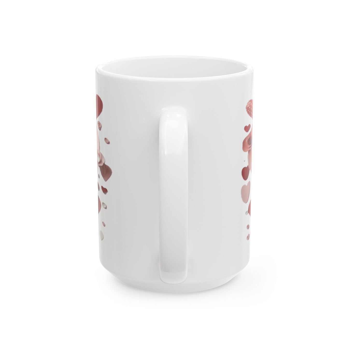 3D Love Hearts, Ceramic Mug, (11oz, 15oz)