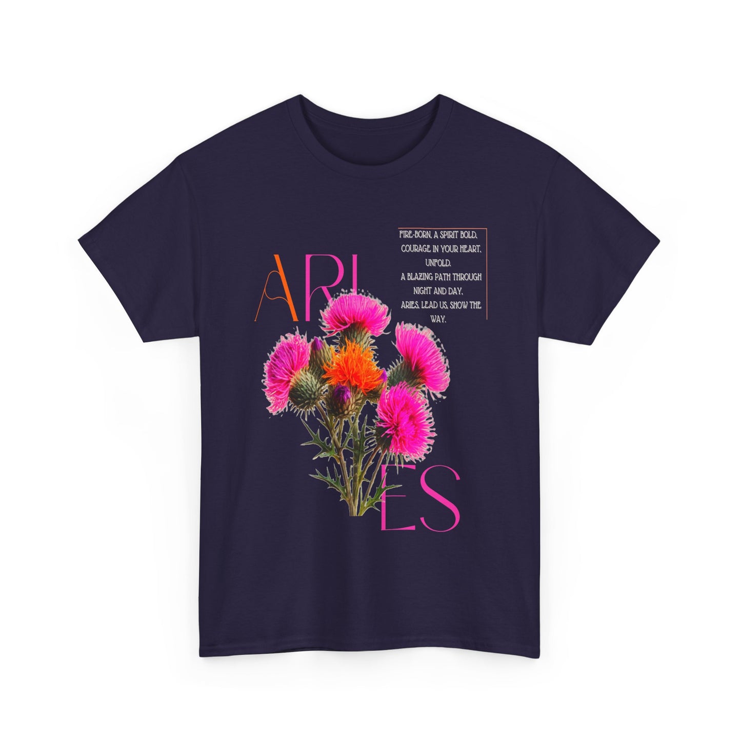 Aries Thistle, Unisex Heavy Cotton Tee