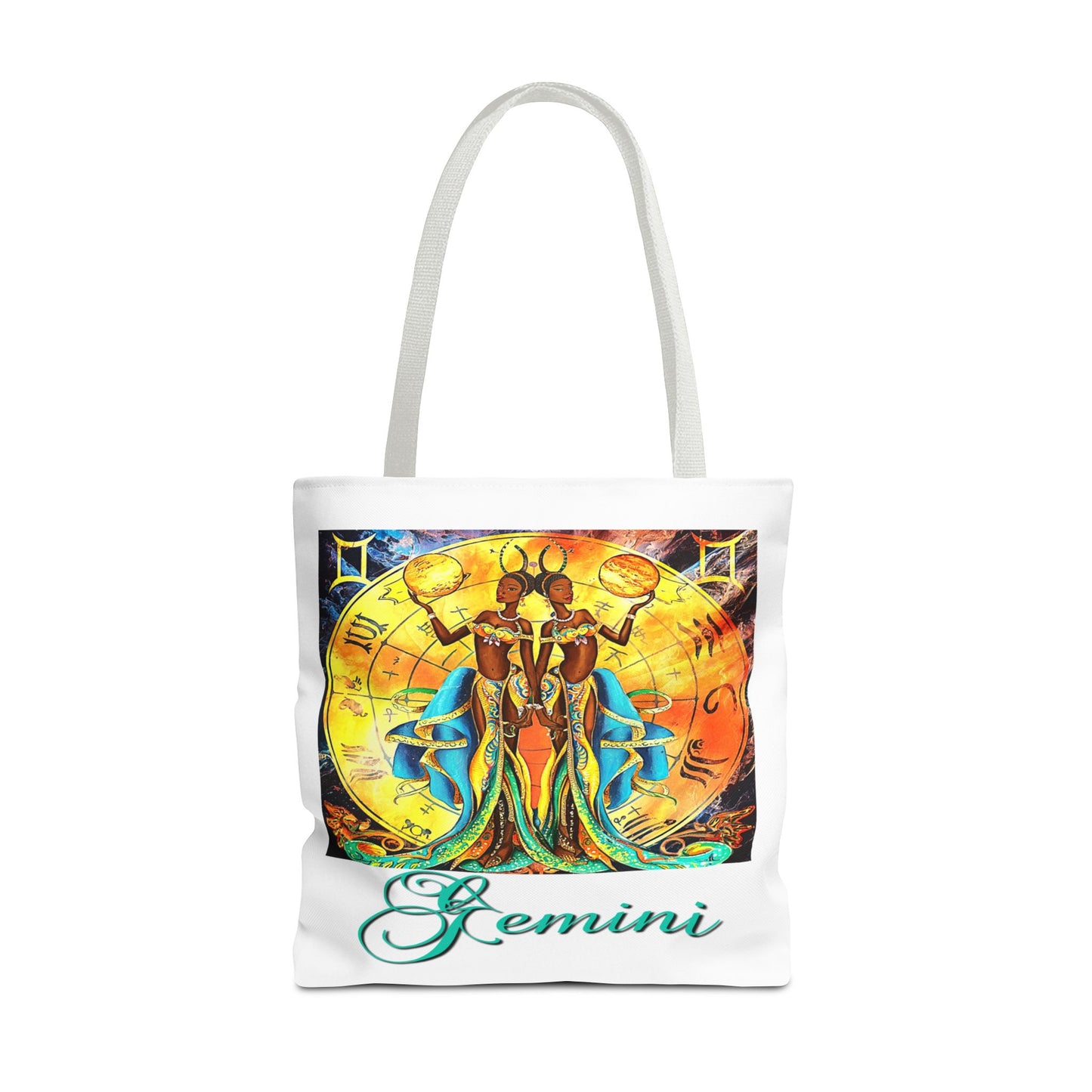 Gemini II White Tote Bag, 3 Sizes