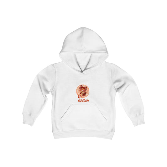 Cancer Chibi Girl & Crab, Youth Heavy Blend Hooded Sweatshirt