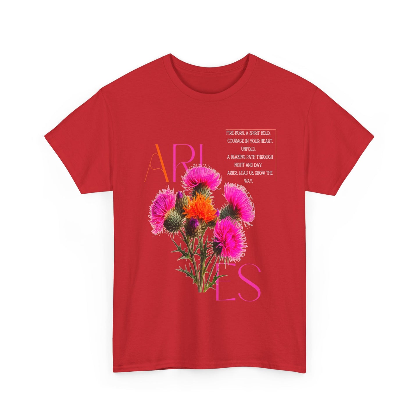 Aries Thistle, Unisex Heavy Cotton Tee