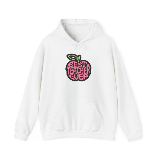 Best Teacher Ever (Pink) Unisex Heavy Blend™ Hooded Sweatshirt