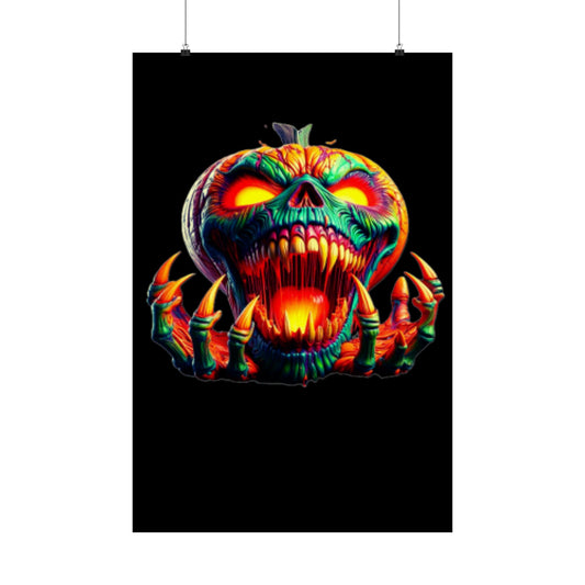 Vertical Poster - Hyper Realistic Zombie Pumpkin Design