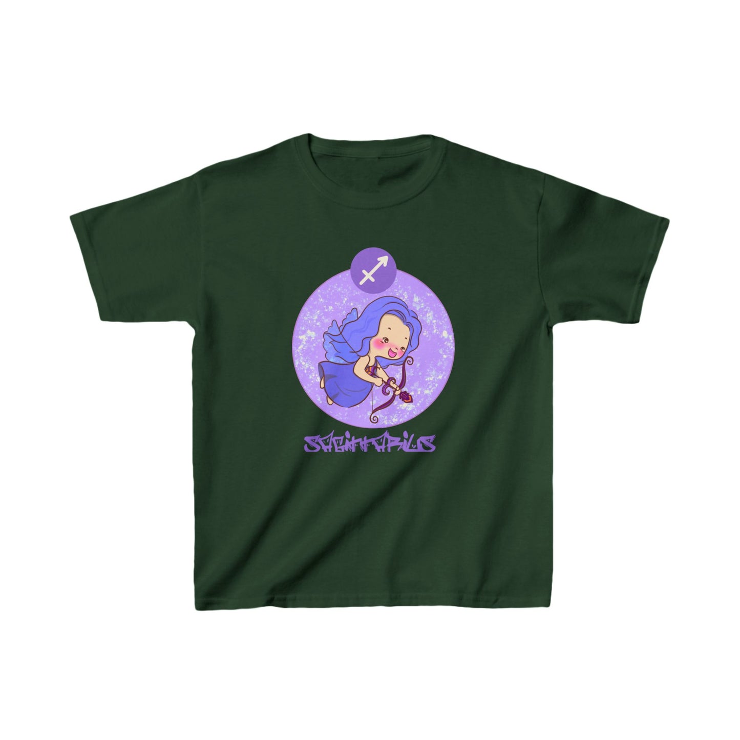 Sagittarius Chibi Archer, Kids Heavy Cotton™ Tee