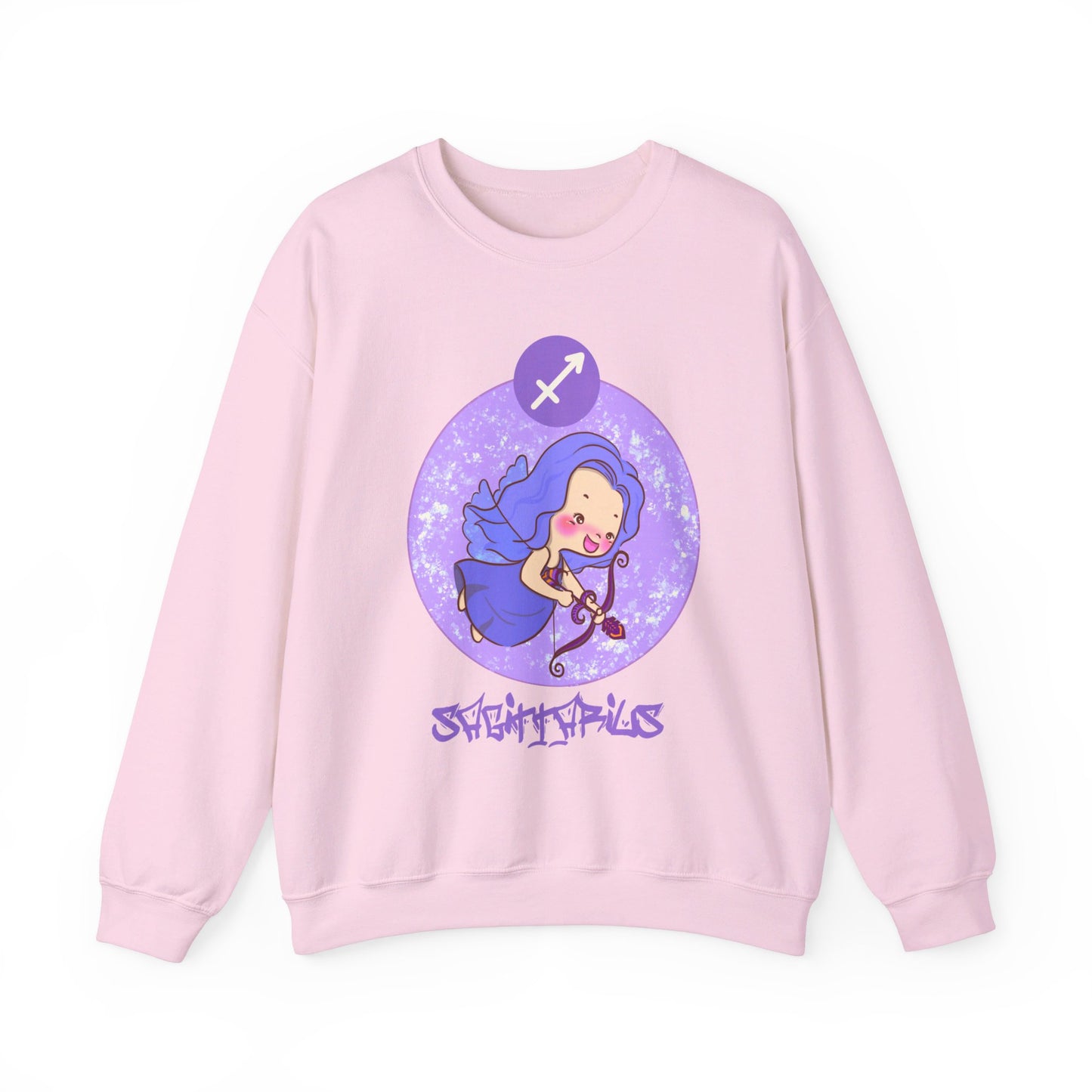 Sagittarius Chibi Archer, Unisex Heavy Blend™ Crewneck Sweatshirt