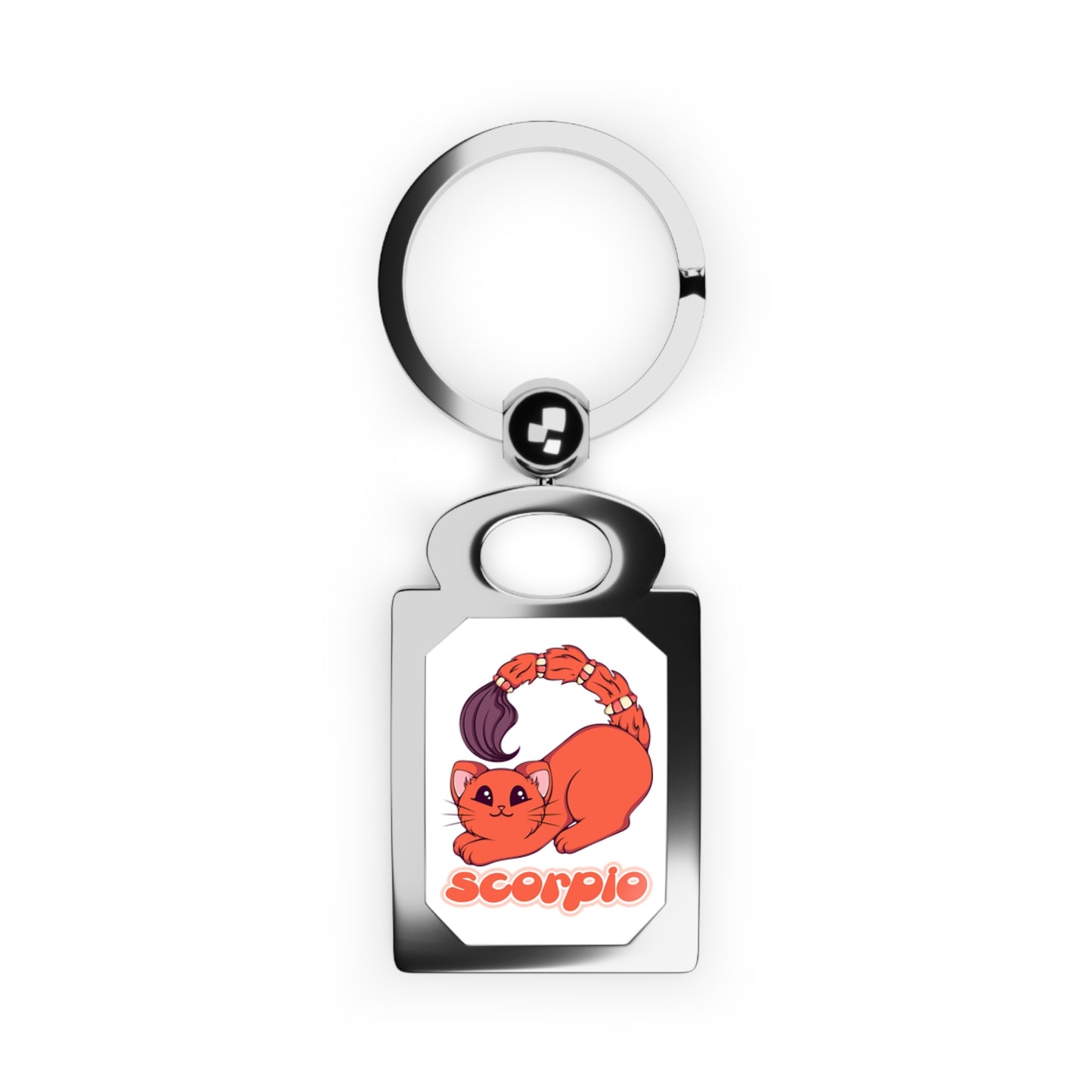 Scorpio Anime Cat, Rectangle Photo Keyring