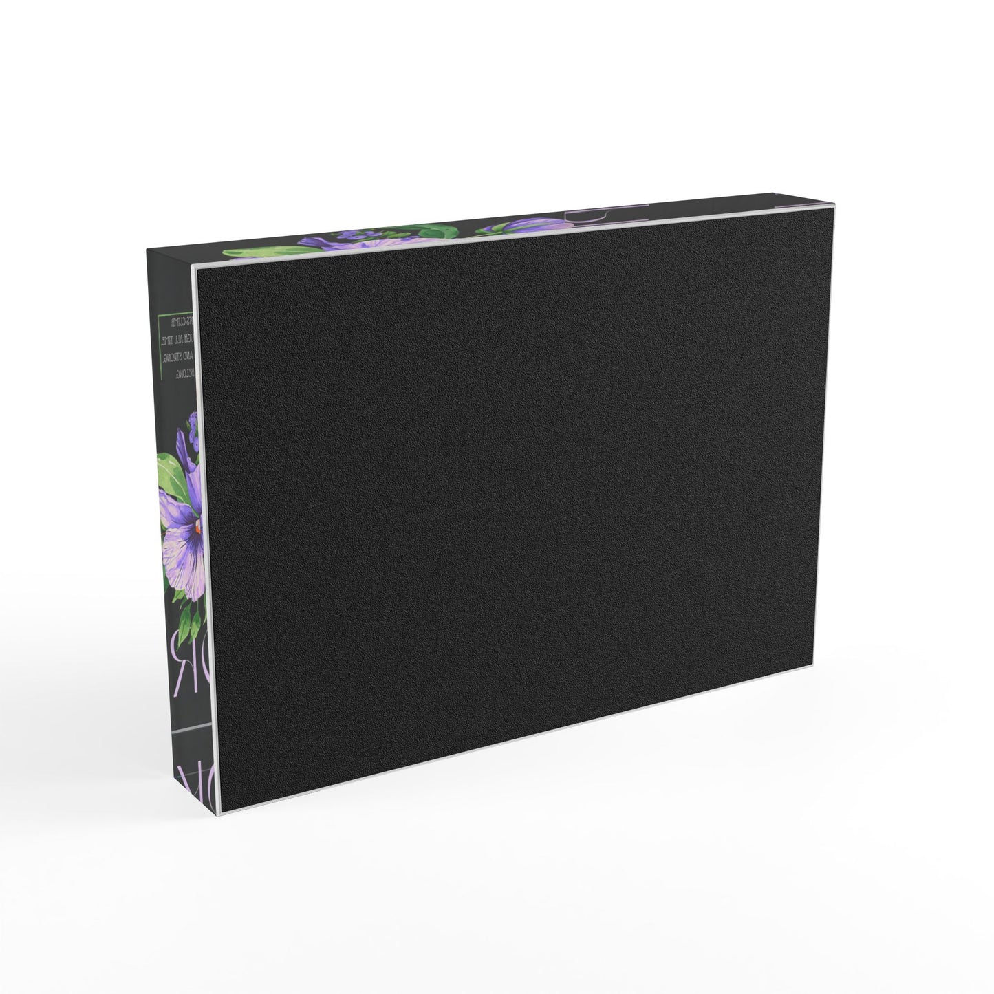 Capricorn Pansies, Photo Block (Black)