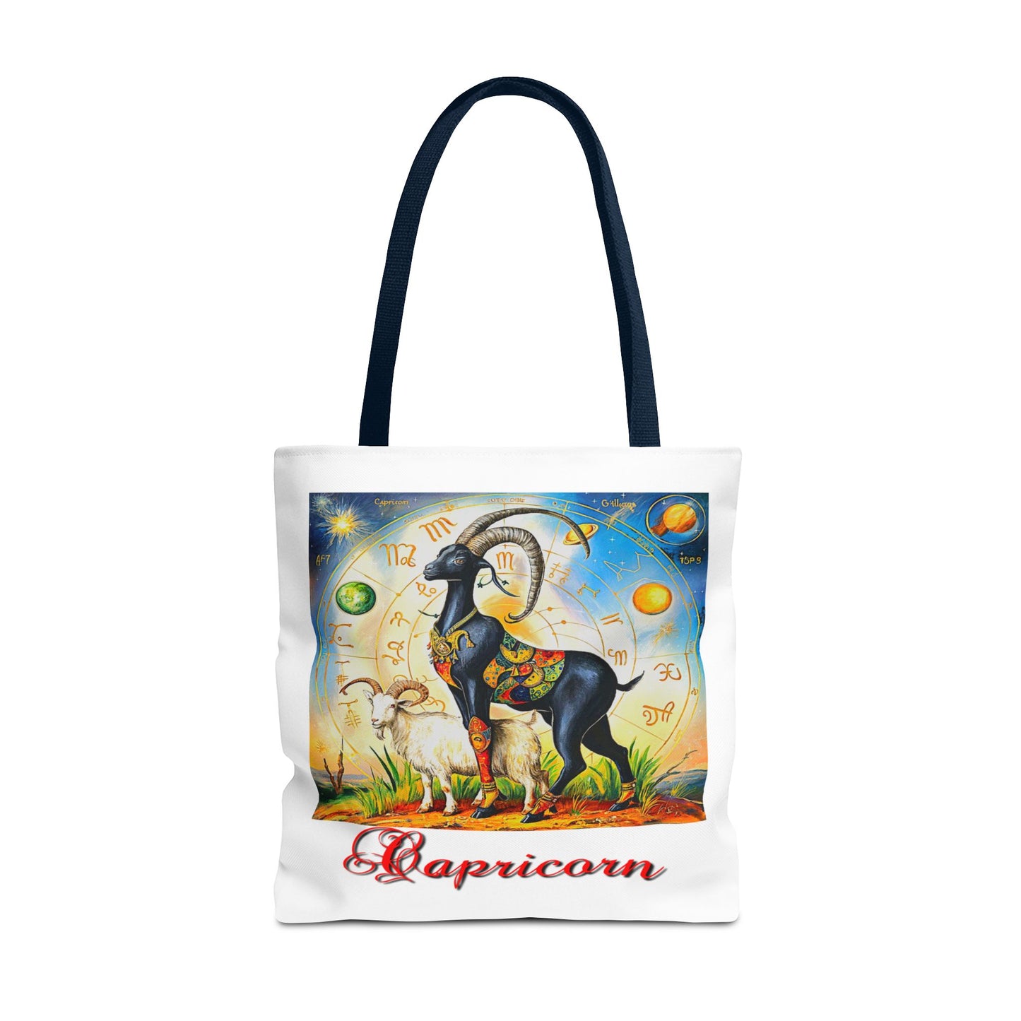 Capricorn White Tote Bag, 3 Sizes