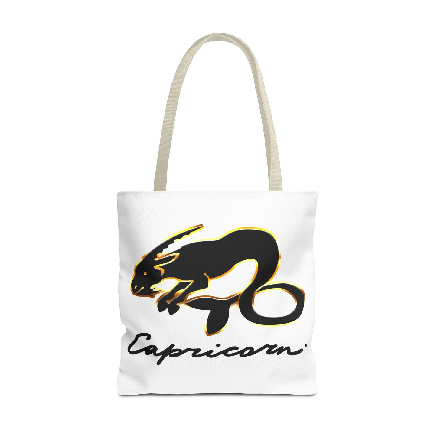 Capricorn Goat White Tote Bag, 3 Sizes