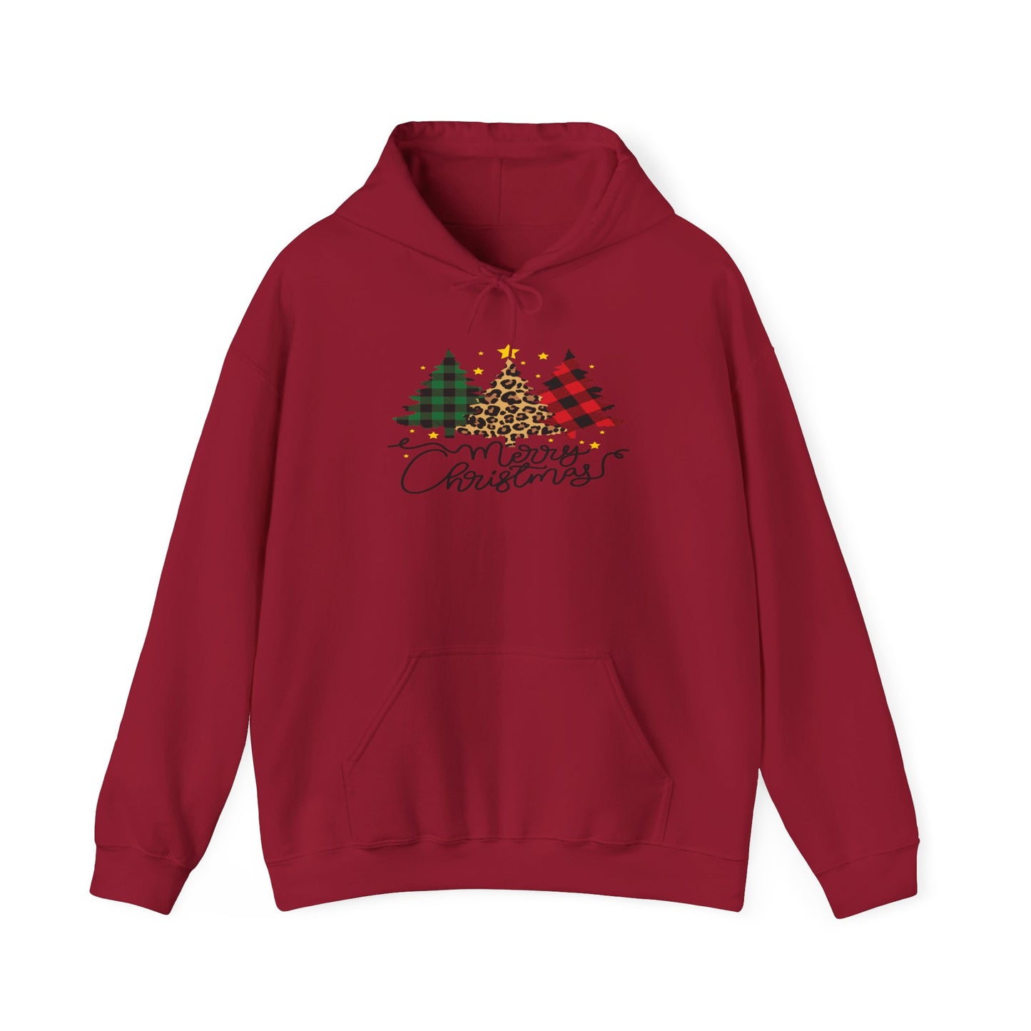 Patchwork Christmas Trees, Unisex Heavy Blend™ Hooded Sweatshirt