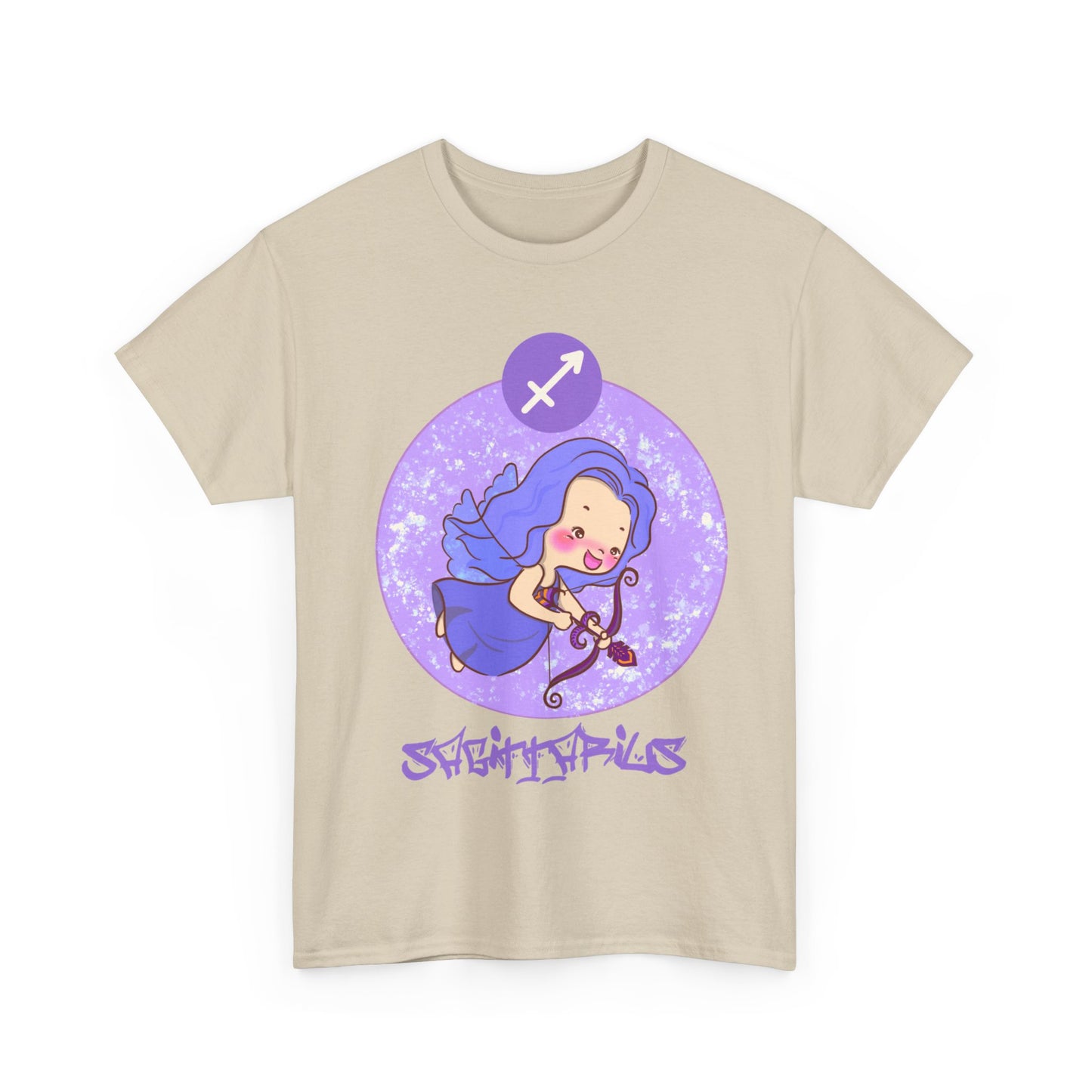 Sagittarius Chibi Archer, Unisex Heavy Cotton Tee