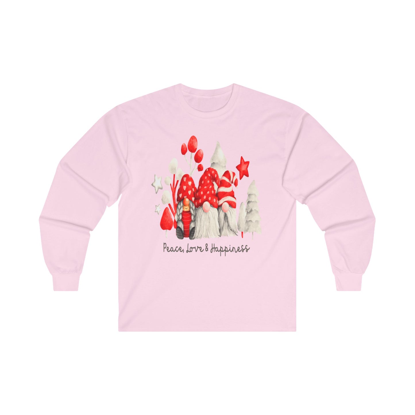 Peace, Love & Happiness Gnomes, Unisex Ultra Cotton Long Sleeve Tee