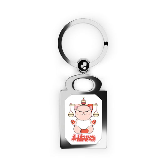 Libra Anime Cat, Rectangle Photo Keyring