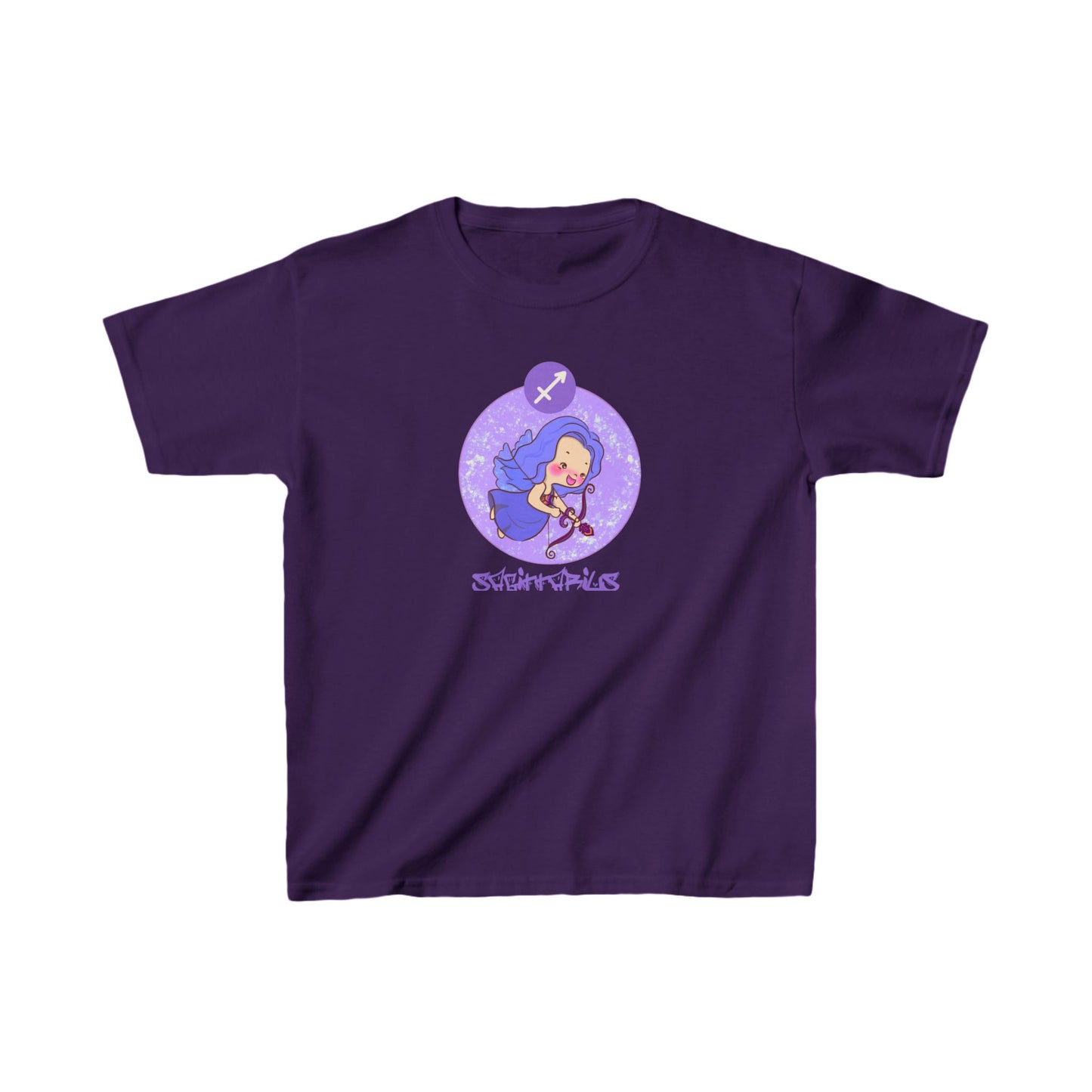 Sagittarius Chibi Archer, Kids Heavy Cotton™ Tee