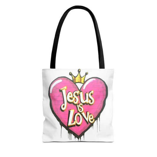 Jesus is Love Tote Bag, 3 Sizes