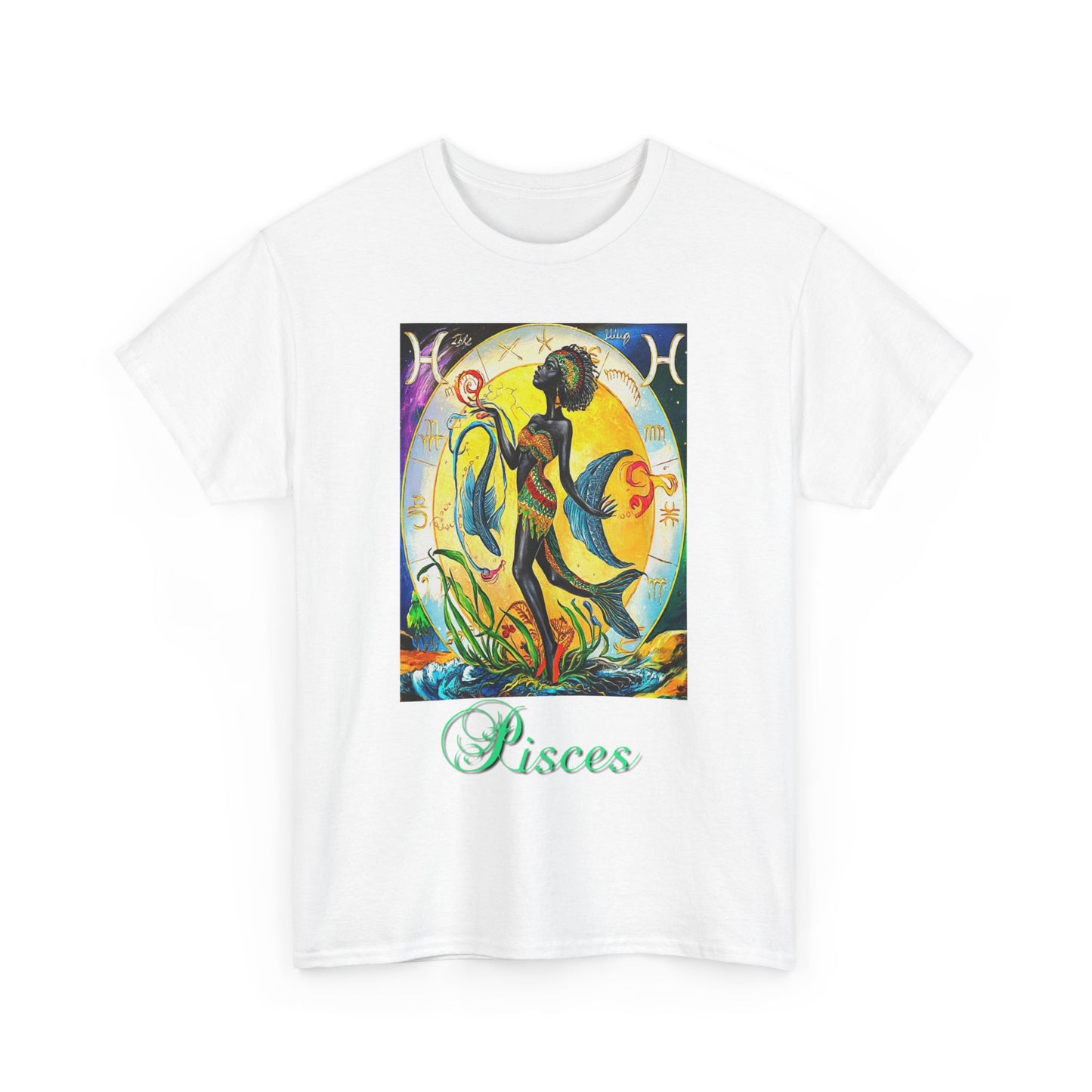 Pisces, Unisex Heavy Cotton Tee