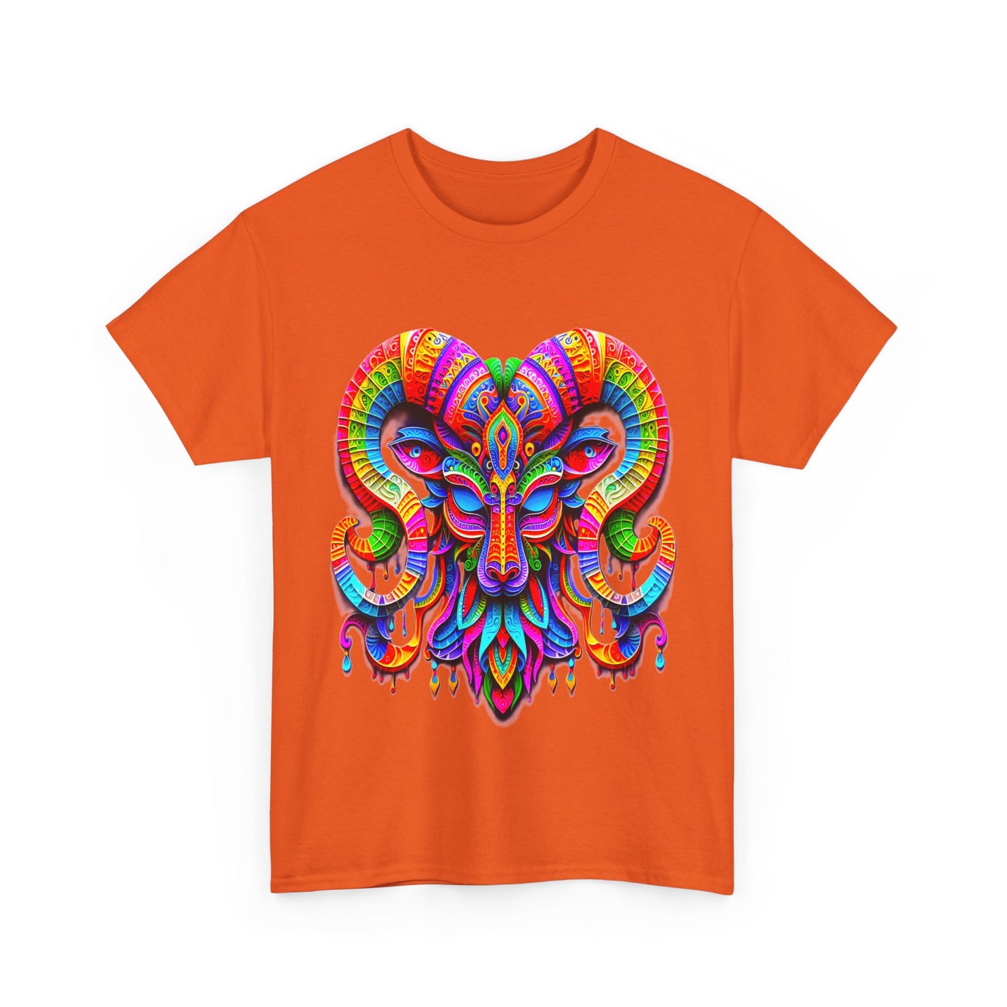 Capricorn Mask, Unisex Heavy Cotton Tee